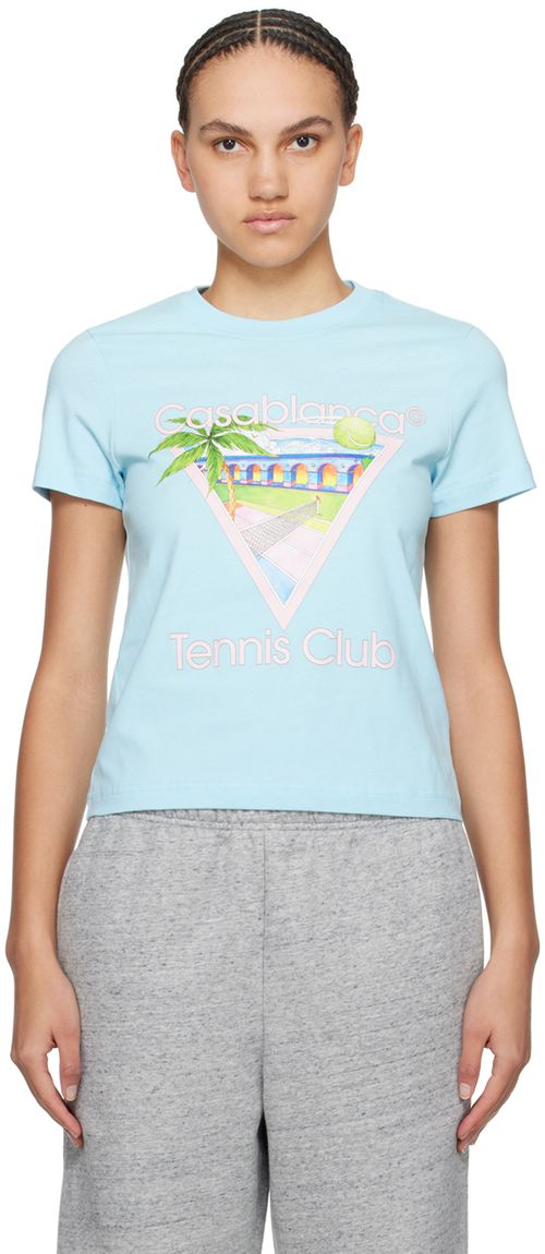 Casablanca Blue Tennis Club Icon T-Shirt