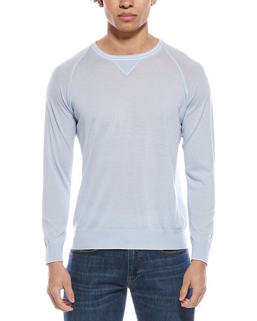 Wool Round Neck Raglan Sweater