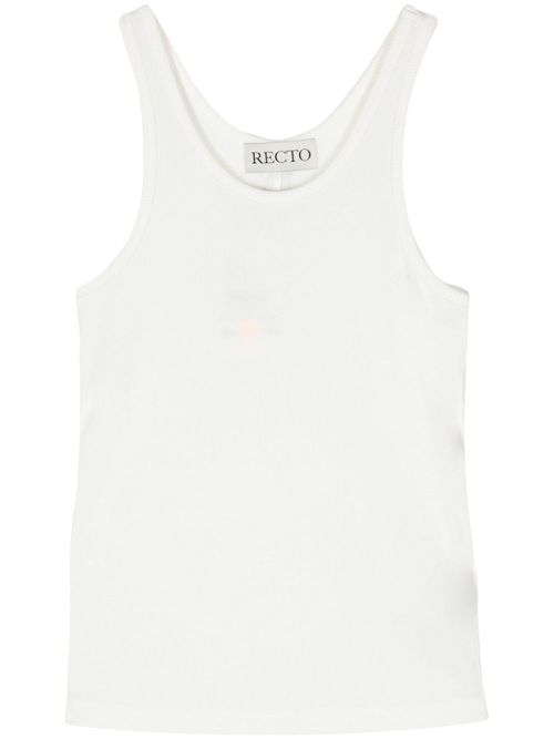 Logo-appliqué soft-jersey tank top - White