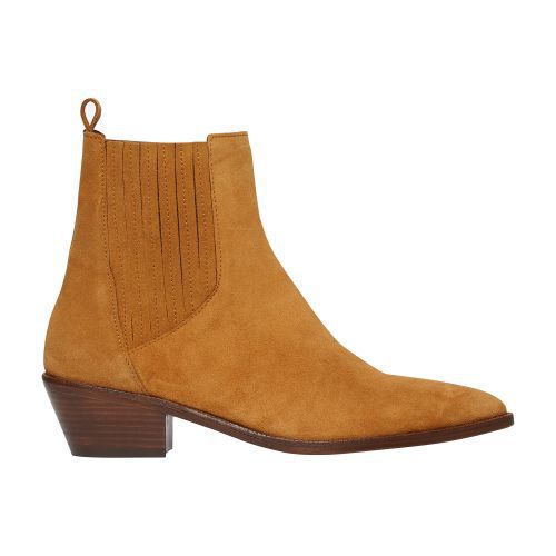 Suede cowboy ankle boots