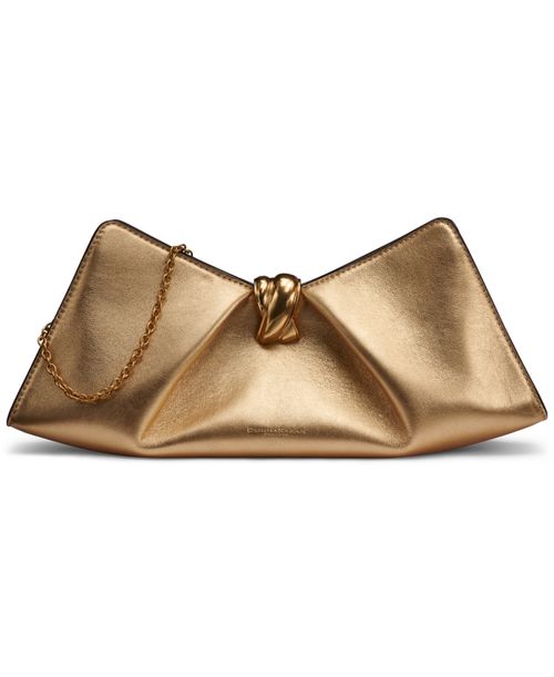 Cashmere Woven Medium Clutch Shoulder Bag - Gold