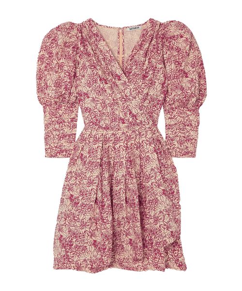 Izra floral-print cotton-poplin mini dress