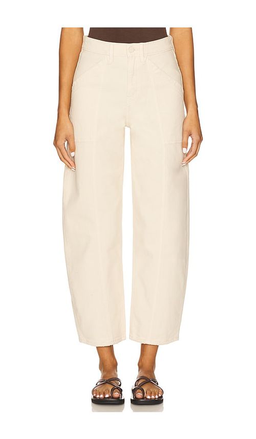 Good American Canvas Cropped Barrel Pants in Canvas.  8 also in 0, 00, 10, 12, 14, 16, 18, 2, 20, 22