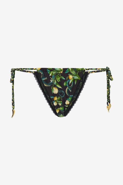 Lemon Print Swim Briefs