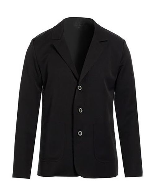 Man Blazer Black Size M Polyester, Viscose, Elastane