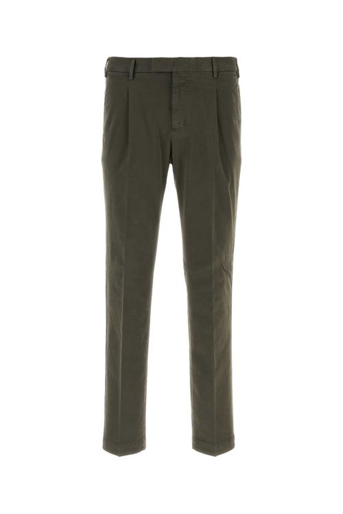 Stretch Cotton Trousers — Green