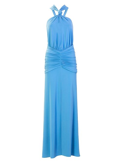 Women's Jedda Ruched Jersey Halter Gown - Powder Blue