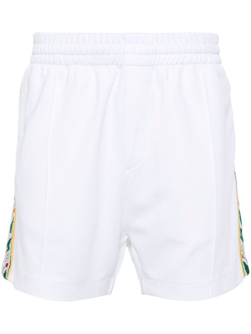Logo-embellished jersey shorts - White