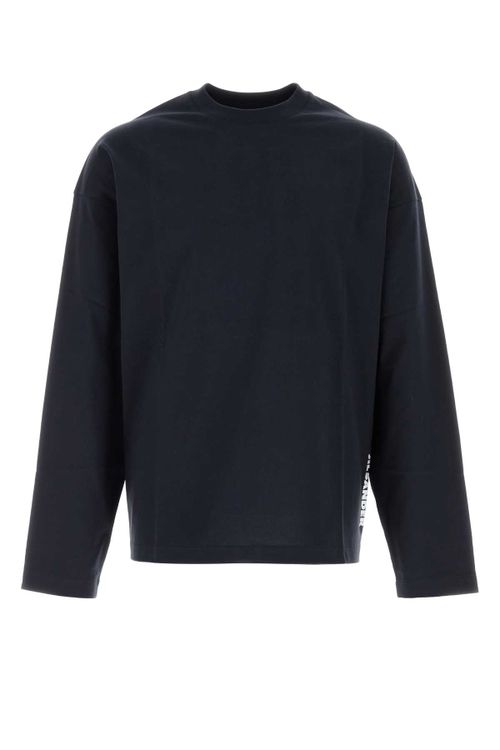 Cotton Long-Sleeve T-Shirt — Navy
