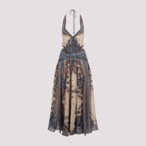 Zimmermann Ascension Plunge Halter Maxi Dress