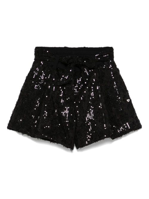 Sequinned shorts - Black