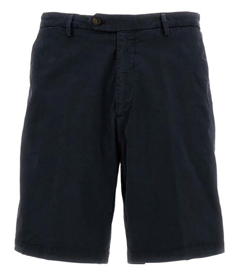 Dark Blue Cotton Bermuda Shorts