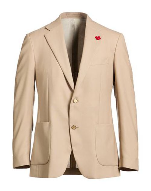 Man Blazer Beige Size 36 Virgin Wool