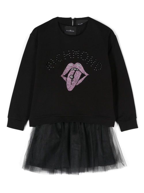 Logo-embellished dress - Black