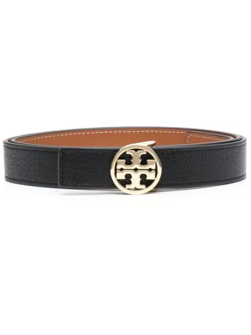 Logo-plaque buckle belt