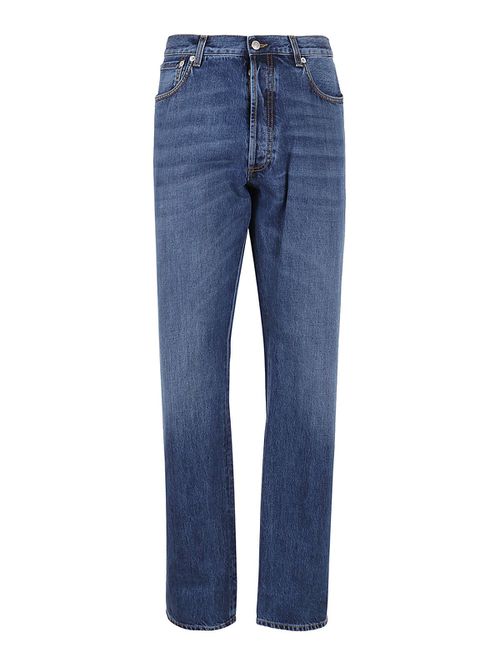 Faded straight leg jeans