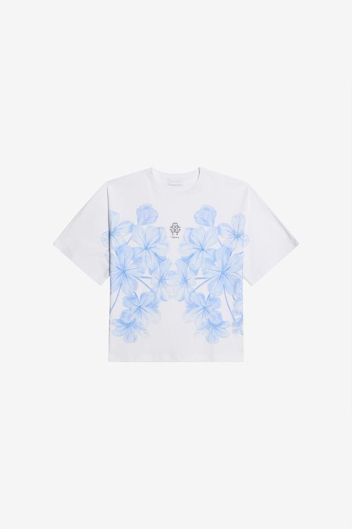 Plumago Print Cotton T-shirt