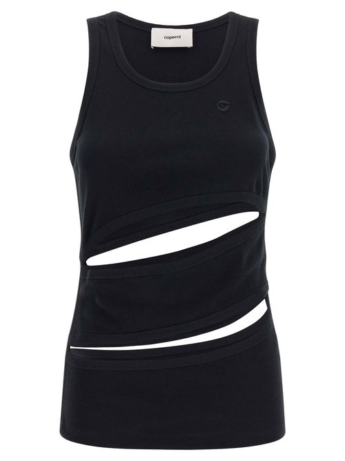 Spiral Tank Top — black