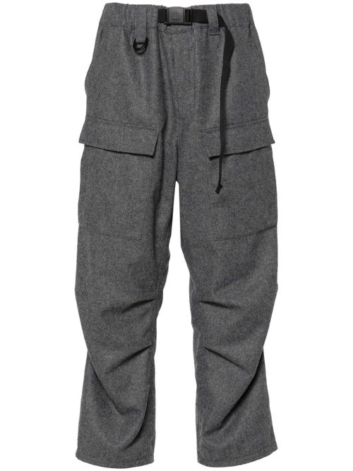 Y-3 Cargohose aus Flanell - Grau