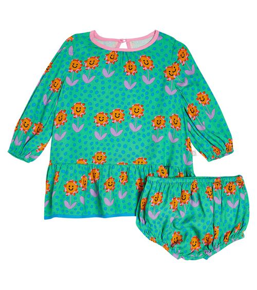 Baby printed dress and bloomers set