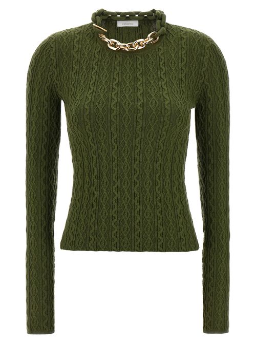 Ribbed Wool and Cashmere Sweater — Green