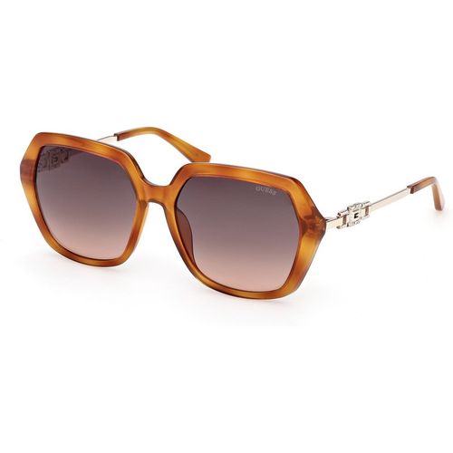 Guess Mujer Guess GU00267 53F Gafas de sol Inyectado la Habana Marrón Geométrico Norma
