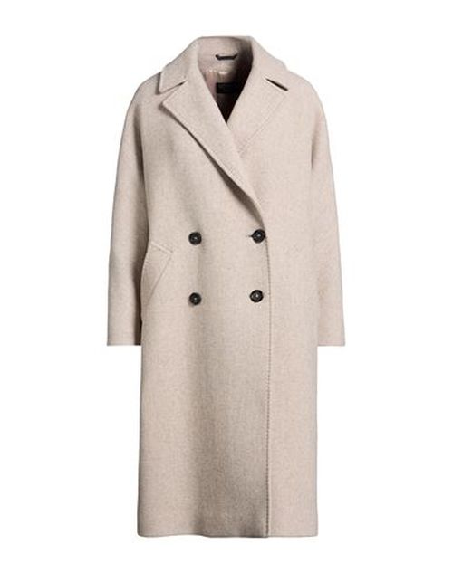 Icons Woman Coat Beige Size 8 Wool, Polyamide