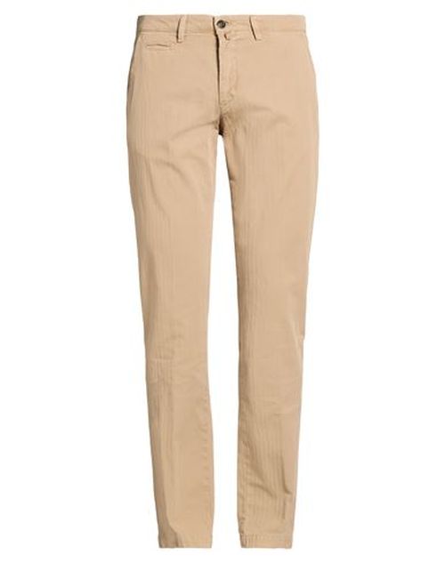 Man Pants Beige Size 30 Cotton, Linen, Elastane