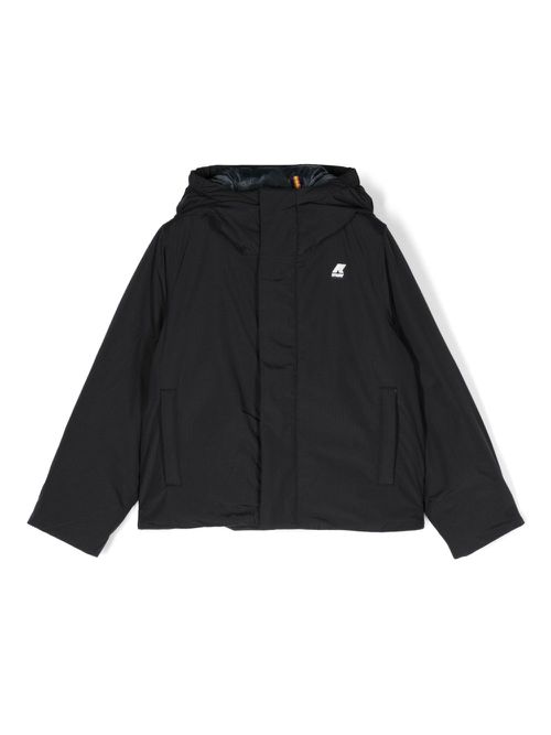 Jack ripstop-texture hooded jacket - Black