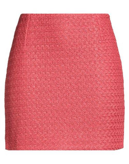 Woman Mini skirt Coral Size 4 Cotton, Polyamide