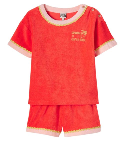 Livia cotton terry T-shirt and shorts set