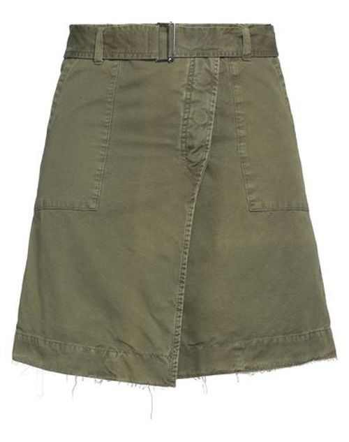 Woman Mini skirt Military green Size 6 Cotton