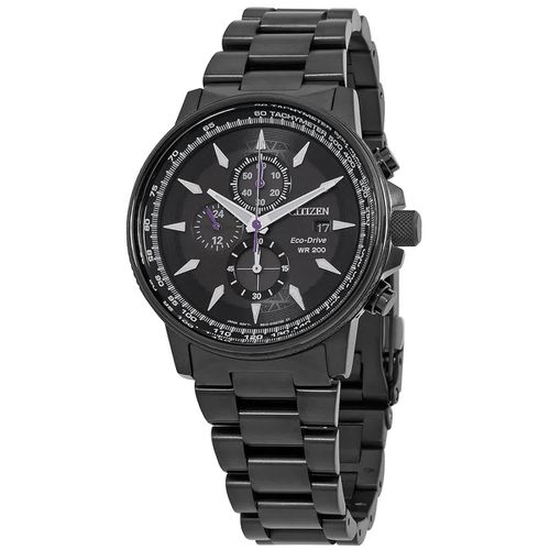 Eco-Drive Marvel Black Panther Chronograph Black Dial Mens Watch CA0297