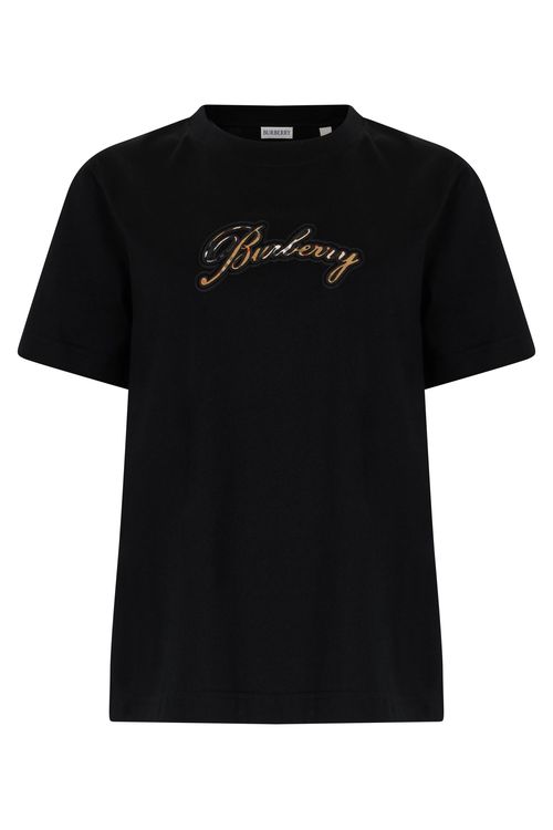 Stylish Logo Cotton T-Shirt - Short Sleeve