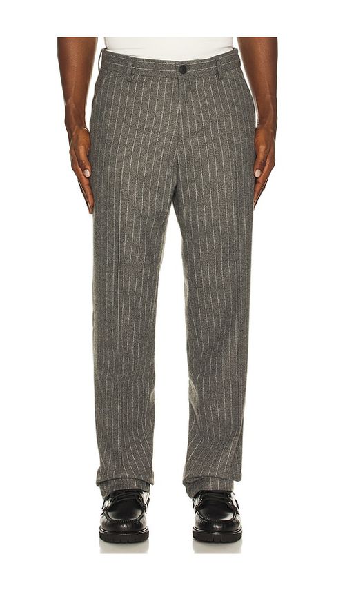 Les Deux Como Pinstripe Mouline Slacks in Grey. - 36x32 also in 34x