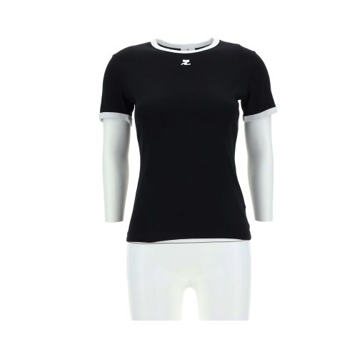 Crew-Neck Cotton T-Shirt — Black