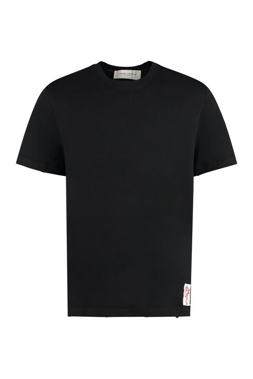 Men's Deluxe Cotton T-Shirt with Ribbed Crew Neck