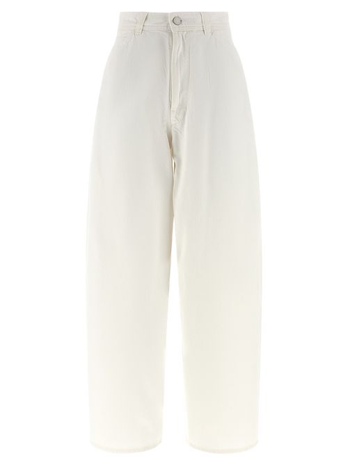 Wide-Leg Cotton Jeans — White