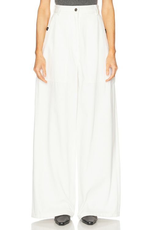 Adam Lippes Jasper Jeans in White - White.  6 also in
