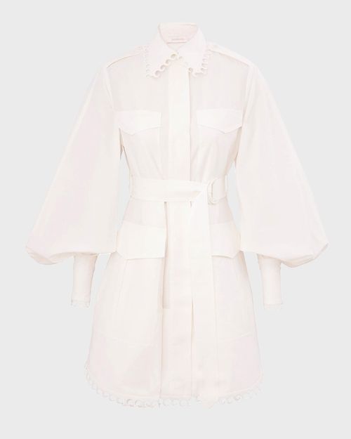 Zimmermann Dress Illuminate Utility Mini Ivory