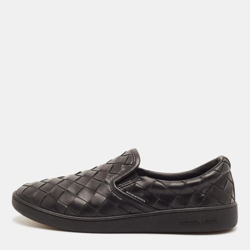 Bottega Veneta Sawyer 40 Black Intrecciato Leather Slip On Sneaker