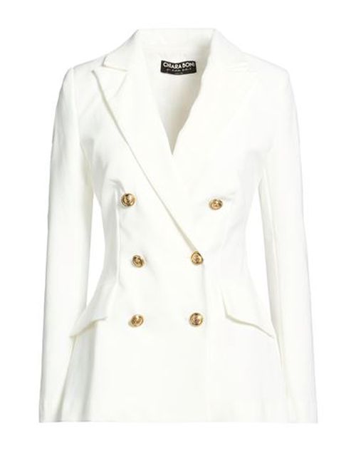 Woman Blazer Off white Size 6 Cotton, Polyamide, Elastane