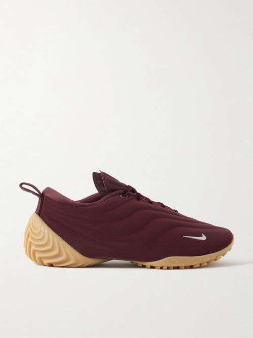 Astra Ultra Quilted Brushed-shell Sneakers - Burgundy