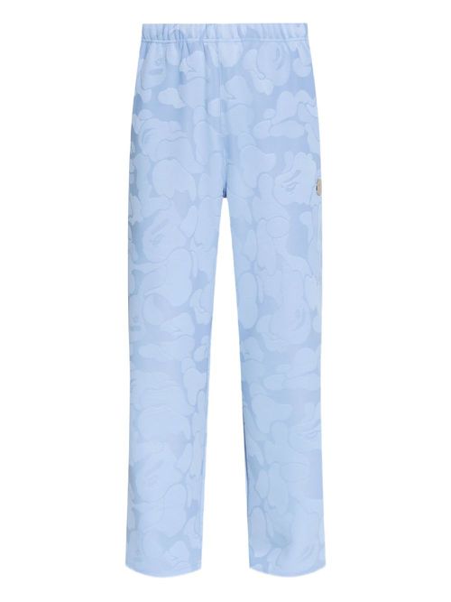 A BATHING APE® patterned-jacquard trousers - Blue