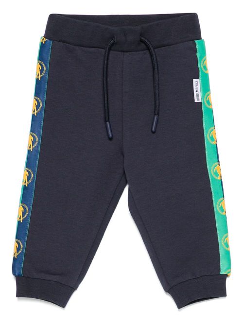 Side-stripe track pants - Blue