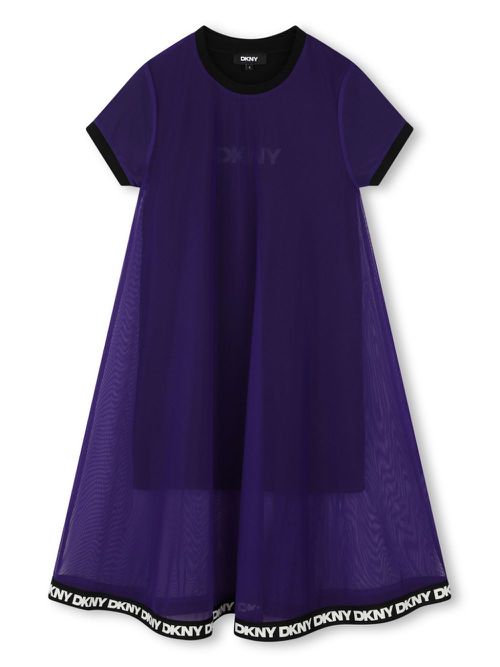 Short-sleeve dress - Purple