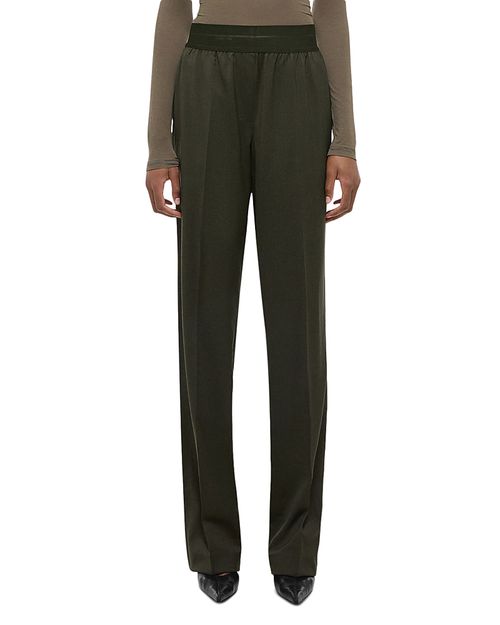 Wool Logo Waist Pants