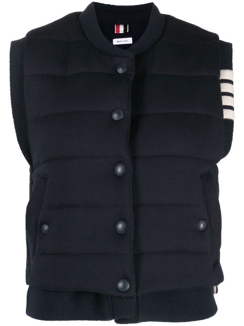 4-Bar stripe reversible vest - Blue