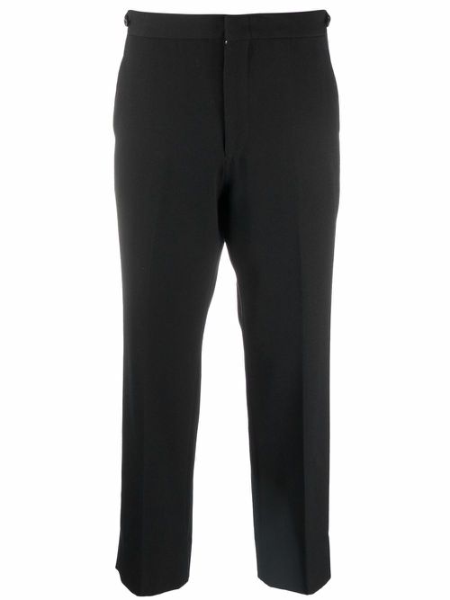 2000s cropped tailored trousers - Black