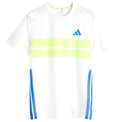 Adizero Run T-Shirt in White/Lucid Lemon